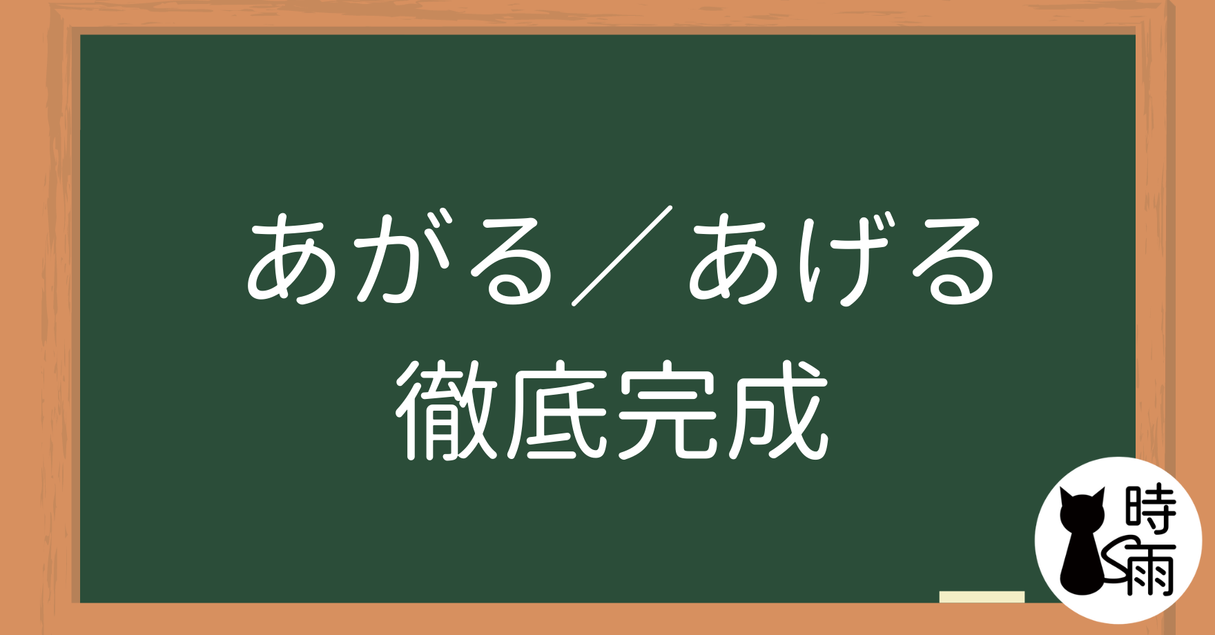 N3文法01「あがる／あげる」徹底完成