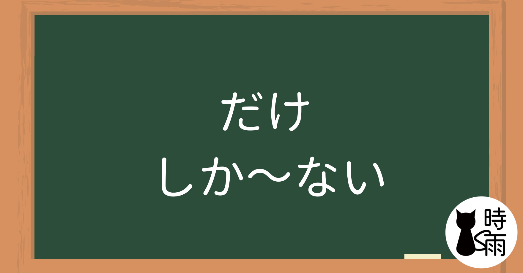 N5文法43【表現篇】「だけ」和「しか～ない」